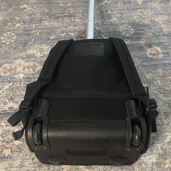 Kipling Men's Black Backpack with Silver Accents with wheels - Picture 4 of 5